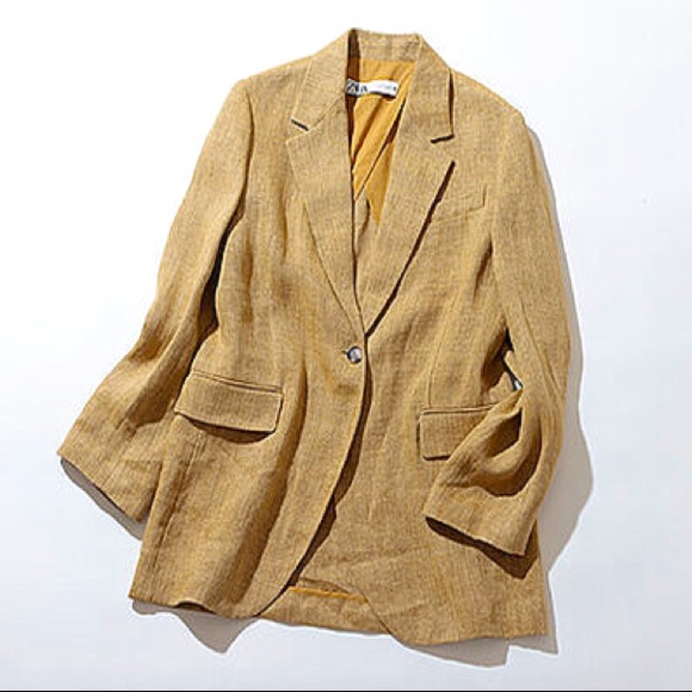 Zara Oversized Linen Blazer Limited Edition - Picture 8 of 15